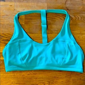 Green Lululemon sports bra / swim top t-strap
